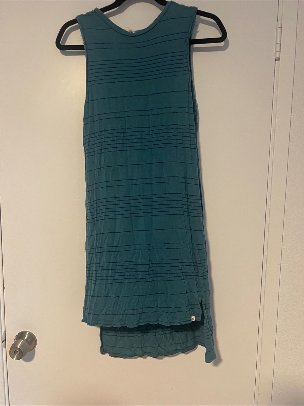 Sleeveless Teal Cotton Dress